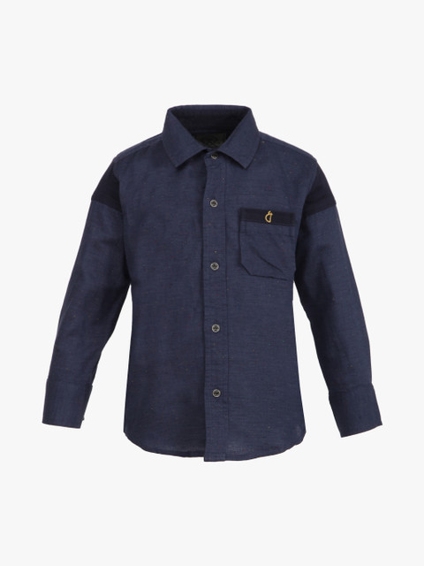 

Navy Blue Regular Fit Casual Shirt
