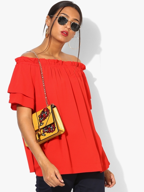 

Red Solid Blouse