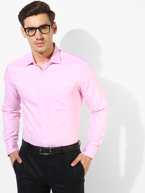 

Pink Solid Regular Fit Formal Shirt