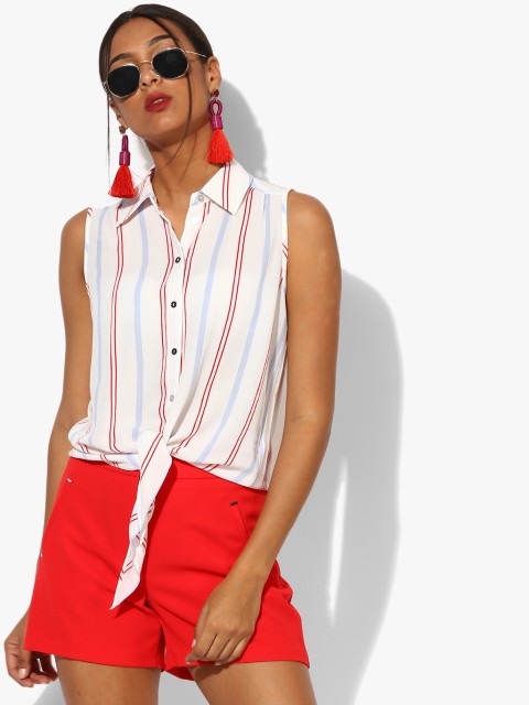 

Cream Striped Blouse