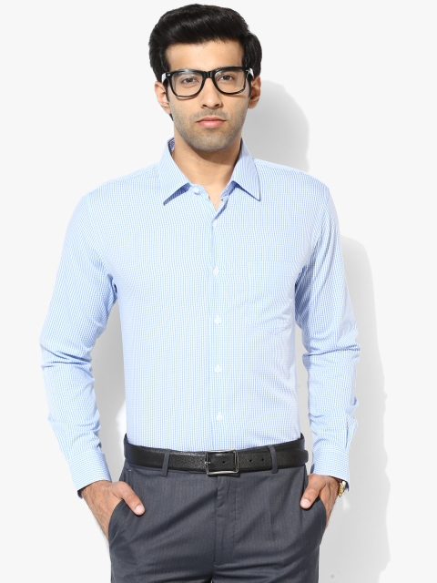 

Blue Checked Slim Fit Formal Shirt