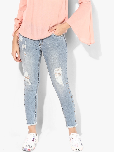 

Blue Solid Mid Rise Regular Fit Jeans