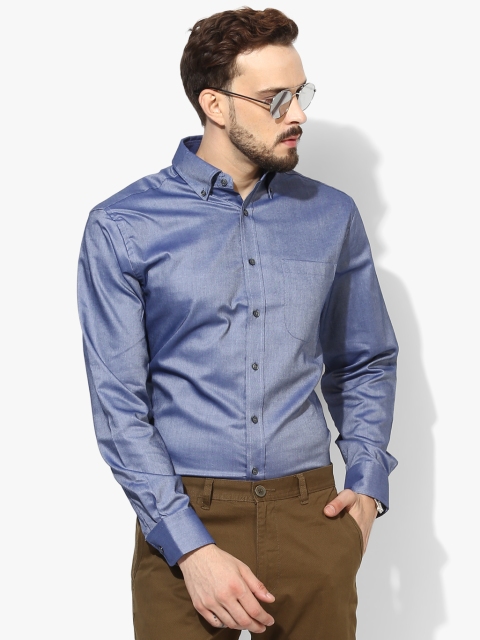 

Blue Solid slim Fit Formal Shirt
