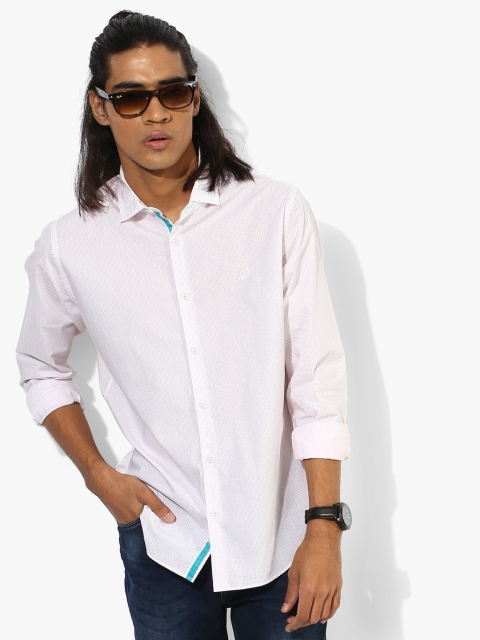 

Off White Printed Regular Fit Casual Shirt