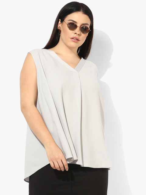 

DOROTHY PERKINS Women Off-White Solid Top