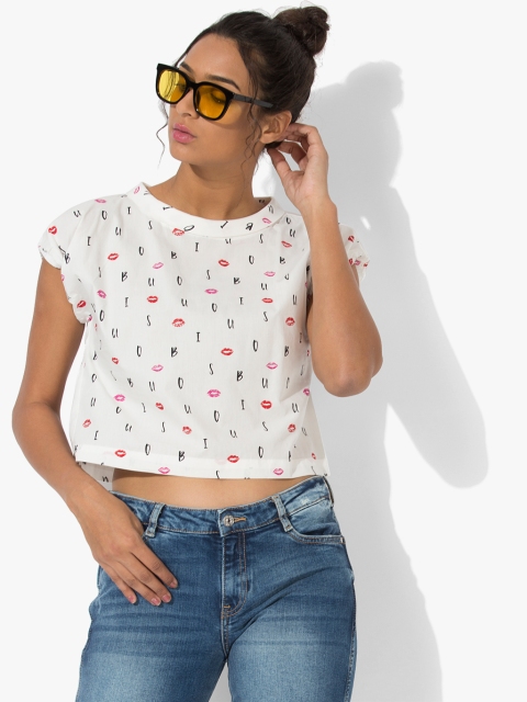 

White Printed Blouse