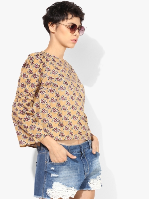 

Beige Printed Blouse