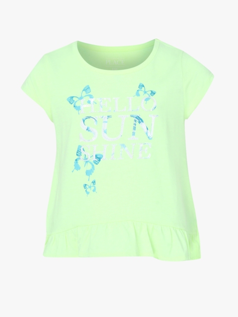 

The Childrens Place Green Printed Casual Top