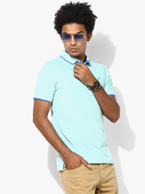 

Green Printed Slim Fit Polo T-Shirt