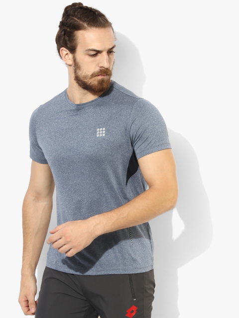 

Grey Textured Round Neck T-Shirt