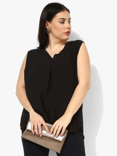 

DOROTHY PERKINS Black Solid Top