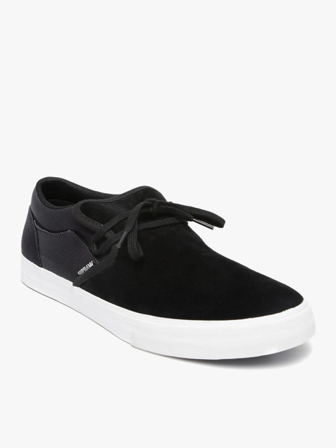 

Black Solid Sneakers