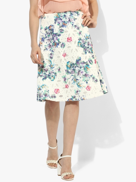 

Annabelle by Pantaloons Women White Printed A-Line Skirt