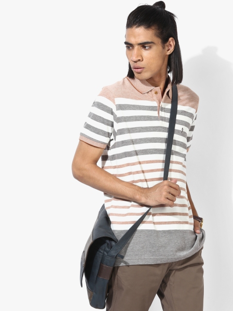 

Indian Terrain Multi Coloured Striped Regular Fit Polo T-Shirt