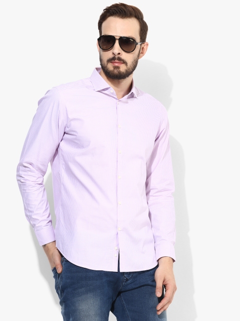 

Pink Checked Regular Fit Casual Shirt