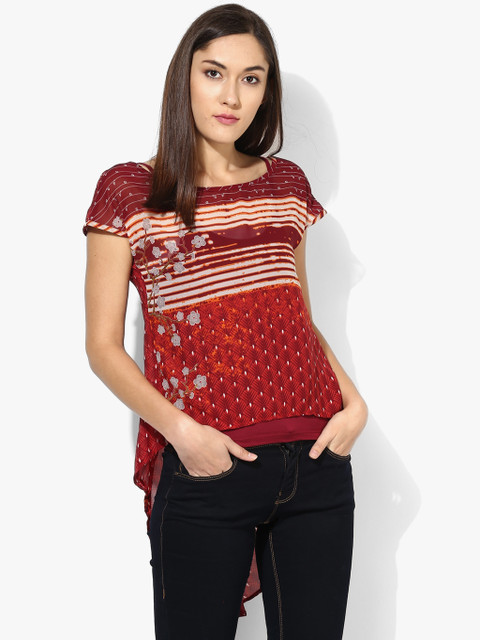 

Biba Women Red Printed Top