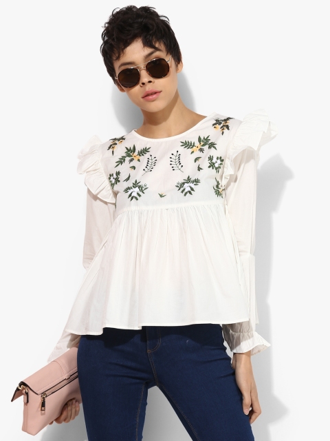 

Off White Embroidered Blouse