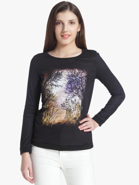 

Vero Moda Women Black Printed Sweatshirt