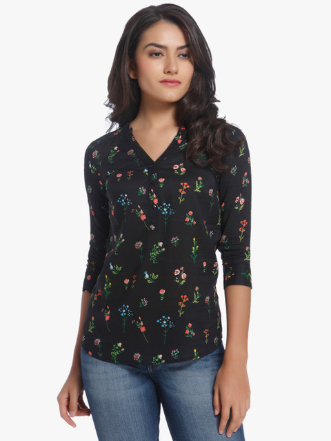 

ONLY Women Black Printed Top