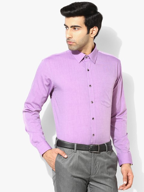 

Purple Solid Slim Fit Formal Shirt