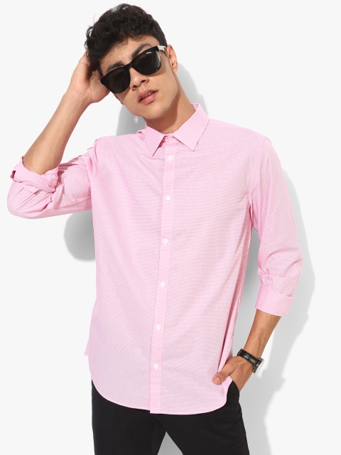 

Pink Checked Regular Fit Casual Shirt