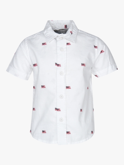 

White Regular Fit Casual Shirt