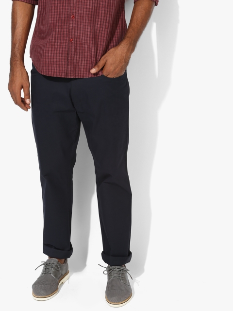 

Calvin Klein Jeans Men Navy Blue Slim Fit Solid Chinos