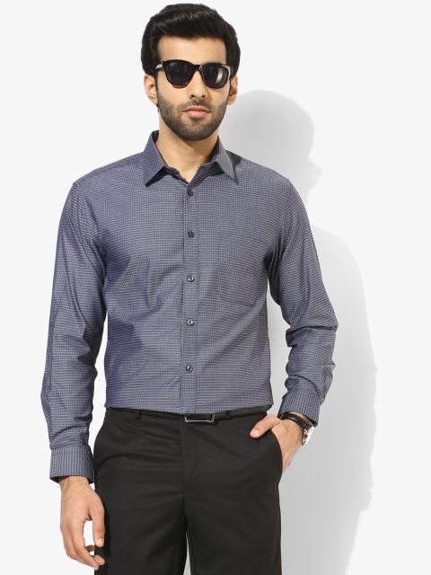 

Grey Printed Slim Fit Formal Shirt