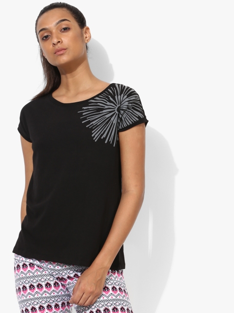 

Sweet Dreams Black Printed Lounge T-Shirt LT-310318