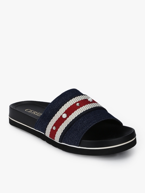

Navy Blue Embelished Sandals