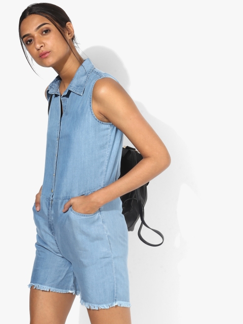 

DOROTHY PERKINS Grey Solid Playsuit, Blue