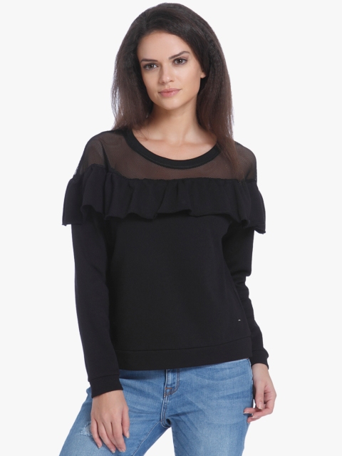

Black Solid Sweatshirt