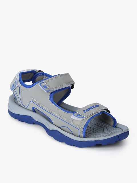 

Lotto Men Grey Solid Sports Sandals