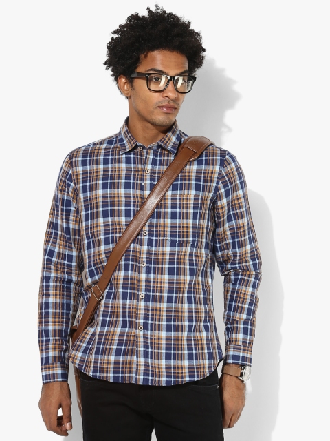 

Blue Checked Slim Fit Casual Shirt