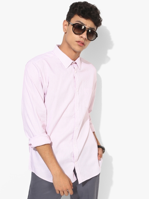 

Pink Striped Regular Fit Casual Shirt