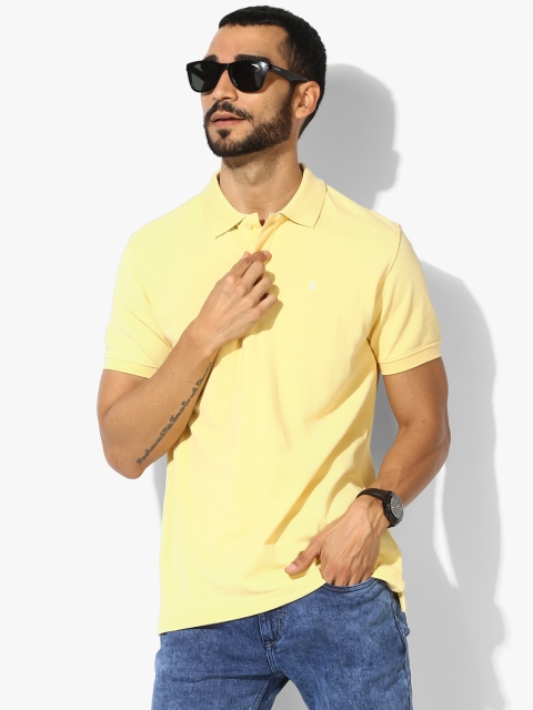 

Yellow Solid Regular Fit Polo T-Shirt
