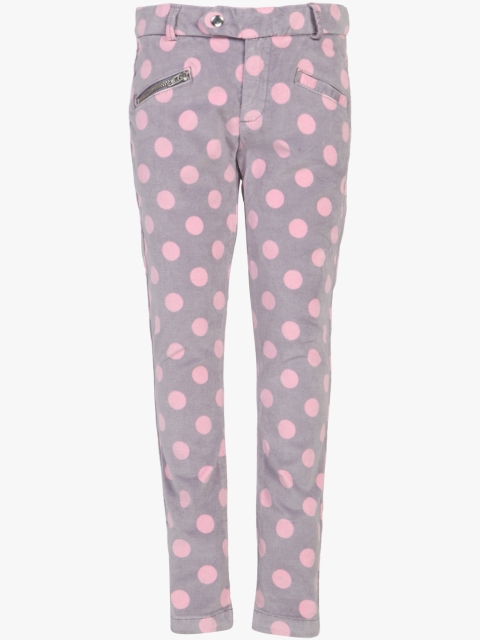 

United Colors of Benetton Girls Grey & Pink Printed Trousers