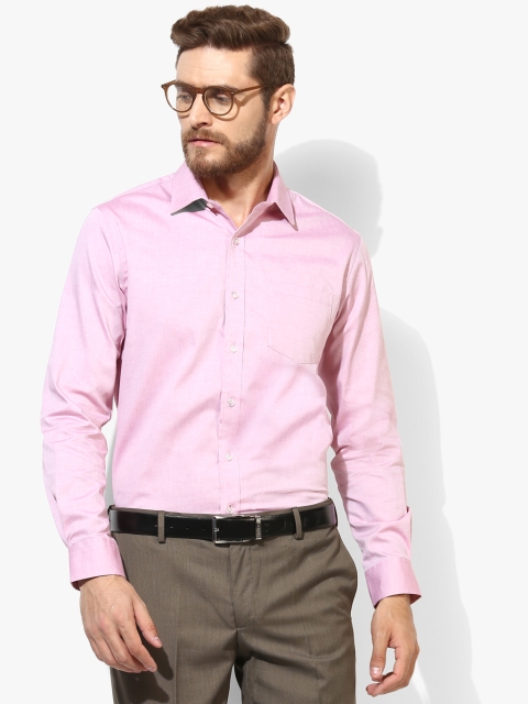 

Pink Solid Slim Fit Formal Shirt