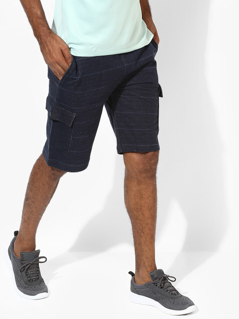 

Black Striped Regular Fit Shorts