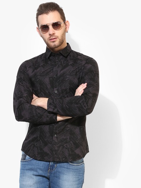 

Black Printed Regular Fit Casual Shirt