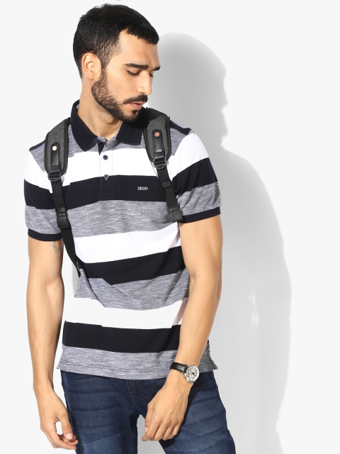 

Multicoloured Striped Slim Fit Polo T-Shirt, Multi