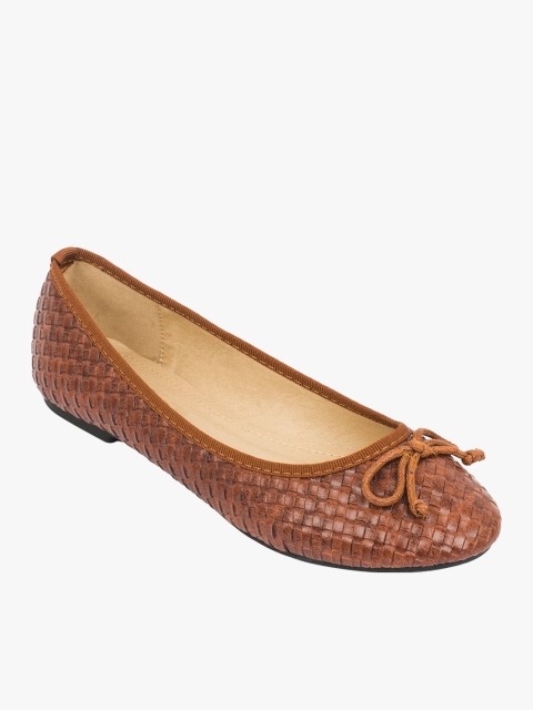

Truffle Collection Women Brown Textured Ballerinas