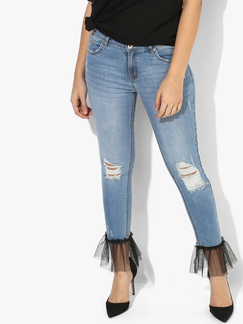 

Blue Solid Mid Rise Regular Fit Jeans