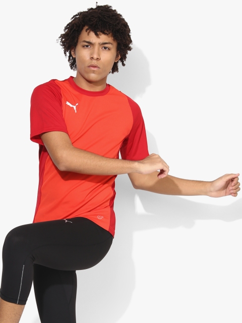 

Trg Football Orange Round Neck T-Shirt
