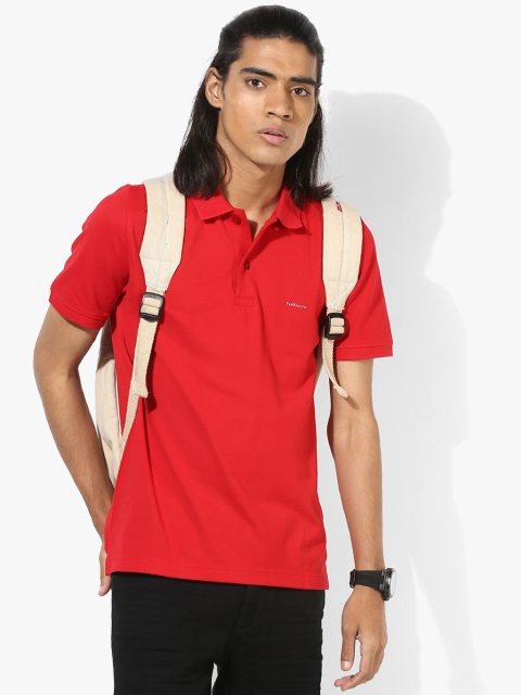 

Red Solid Regular Fit Polo T-Shirt