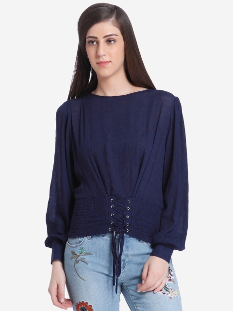 

Blue Solid Blouse