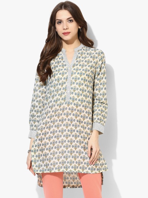 

Biba Printed Kurti, Beige