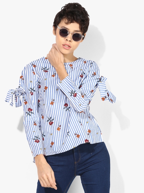 

Blue Printed Blouse