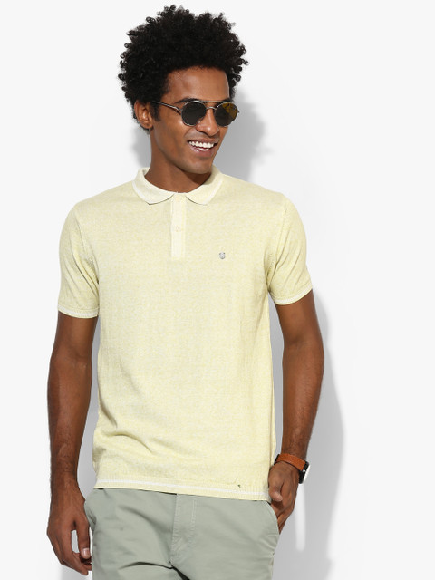 

Yellow Solid Slim Fit Polo T-Shirt