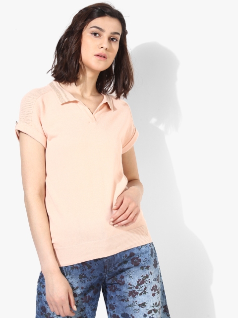 

Peach Solid T Shirt